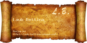 Laub Bettina névjegykártya